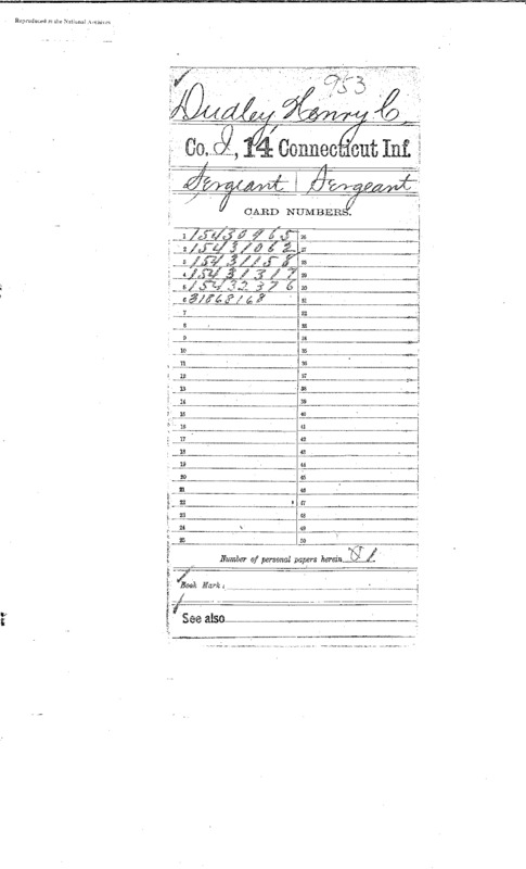 Compiled military service records of Henry C. Dudley