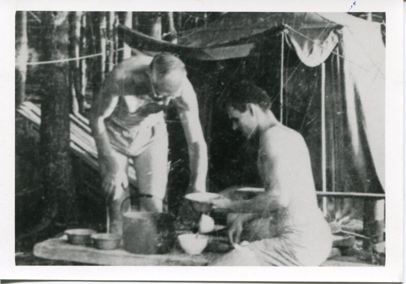 Charles D. Hubbard and Dick Chapman at Camp Flapjack in Maine, c. 1934