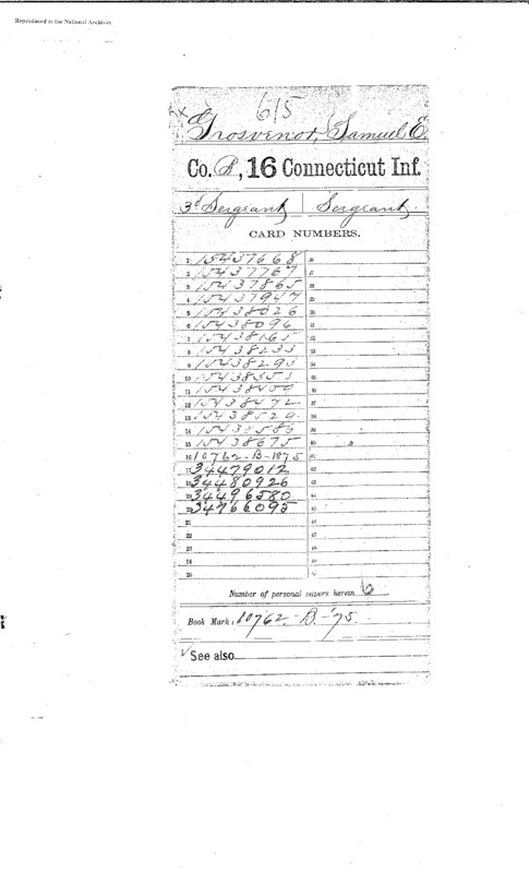 Compiled military service records of Samuel E. Grosvenor