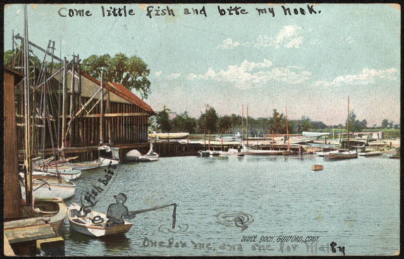 Guilford Sluice Dock Postcard