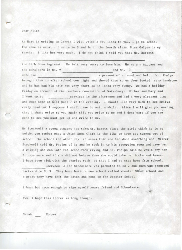 Civil War letters of Alfred N. Wilcox