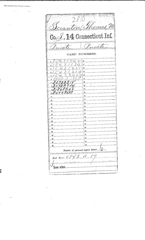 Compiled military service records of Thomas Marvin Scranton