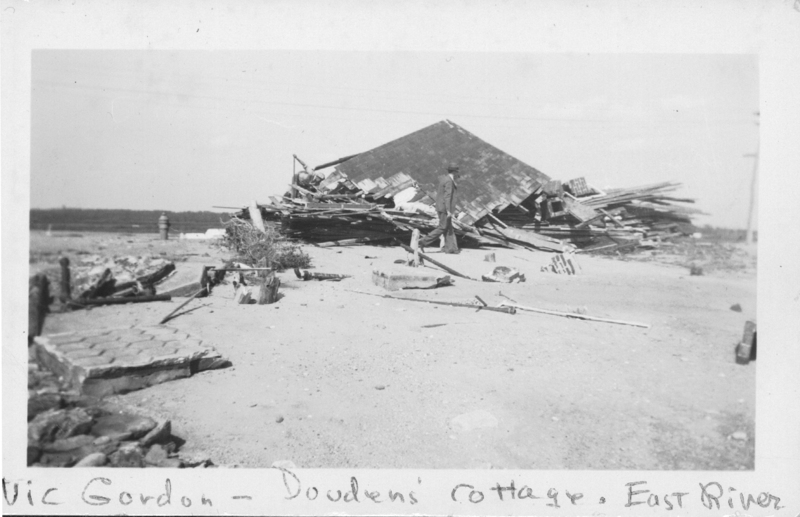 Douden's Cottage by the East River after the Hurricane of 1938