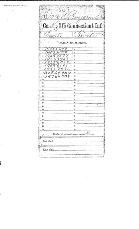 Compiled military service records of Benjamin Russell Dowd