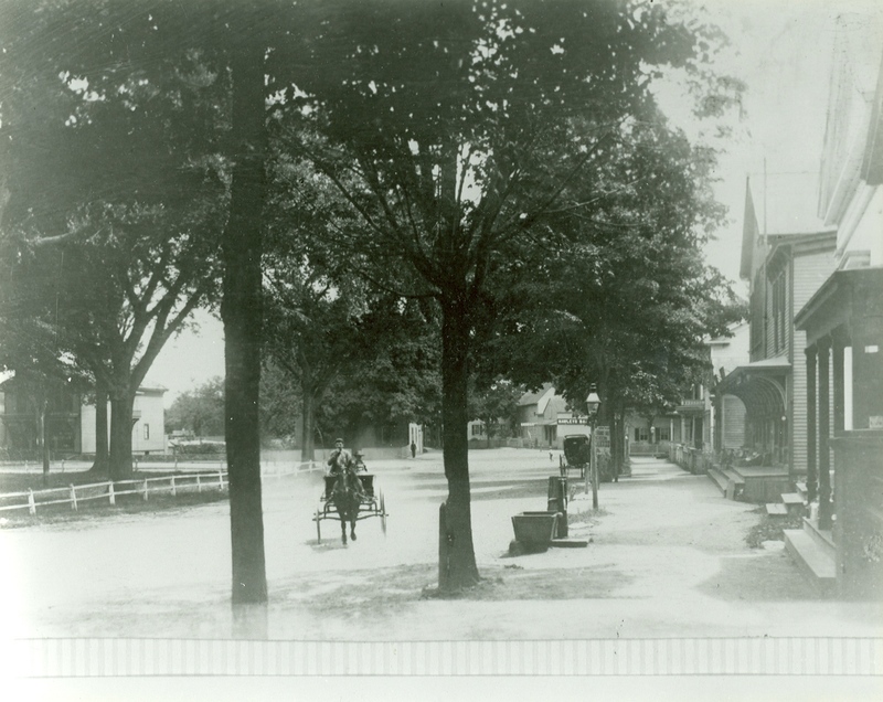 Looking south on Whitfield Street, corner Boston & Water streets. Circa 1895