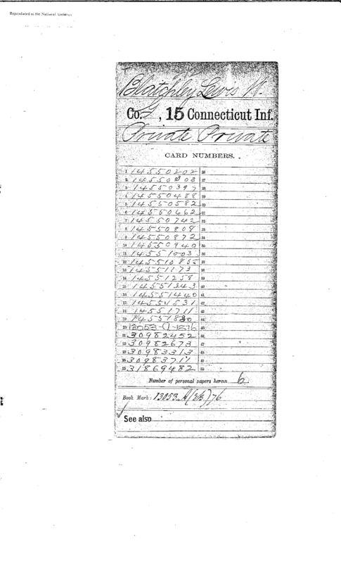 Compiled military service records of Lewis W. Blatchley