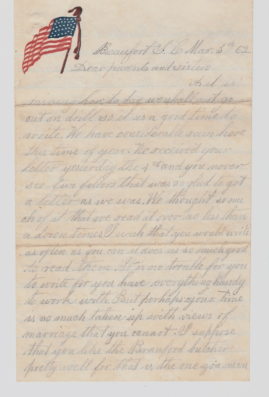 Elias Norton Letter, March 5, 1862
