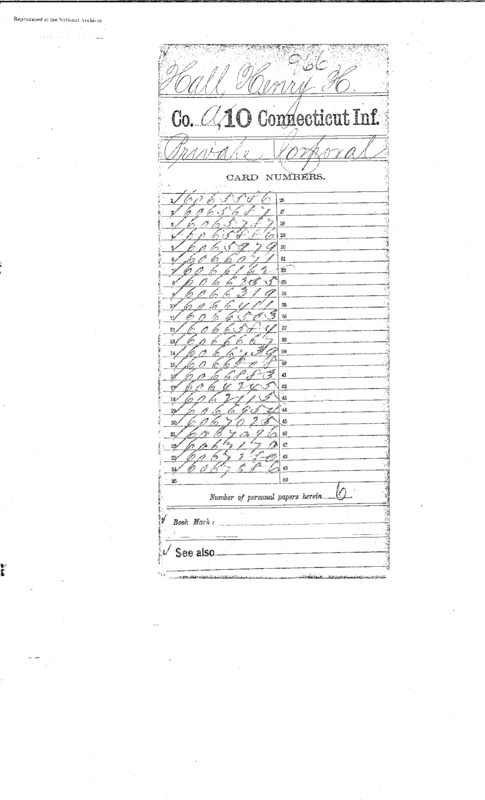 Compiled military service records of Henry H. Hall