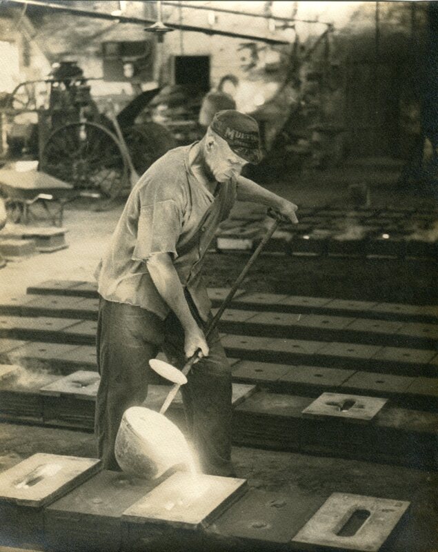 A worker at the Spencer Foundry, circa 1930-1945