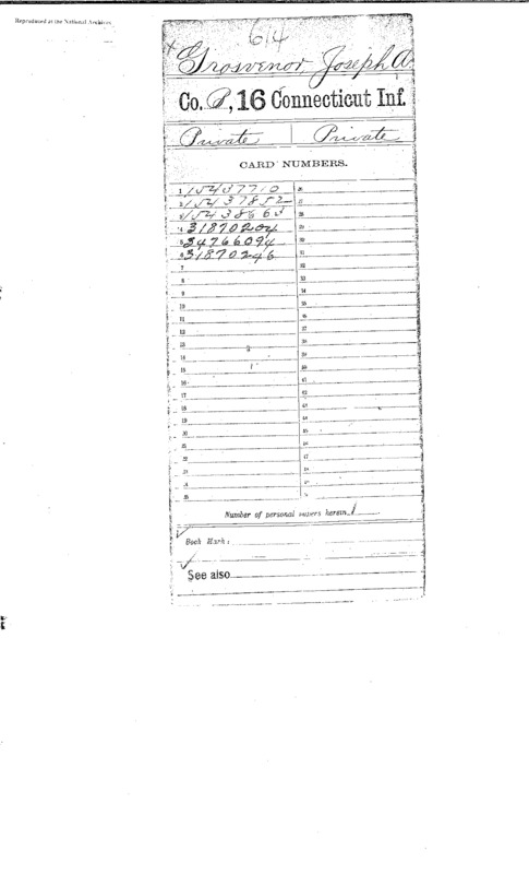Compiled military service records of Joseph Grosvenor