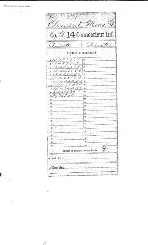 Compiled military service records of Moses Clement
