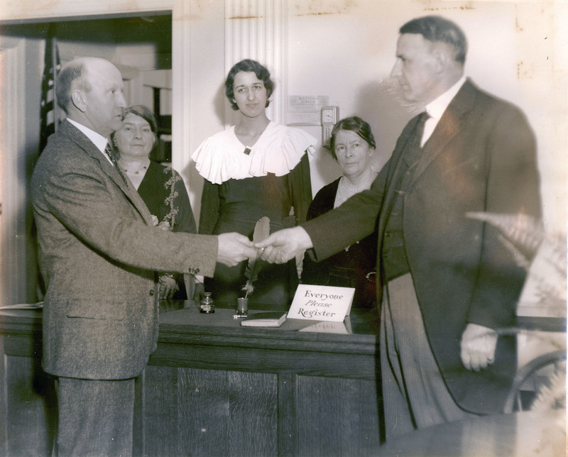 1934 Ceremony for the Keys to the Library