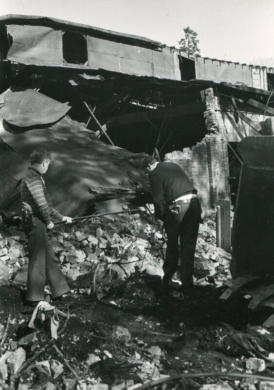 Pulling Down Exterior Foundry Walls