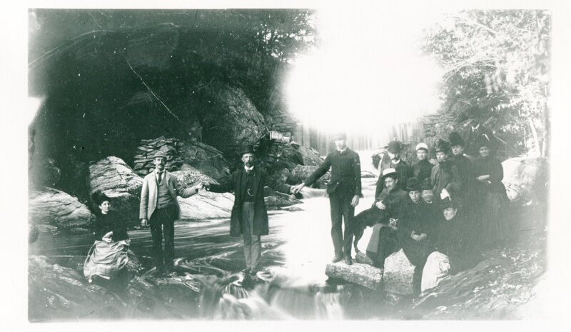 Group enjoying themselves by Lake Quonnipaug