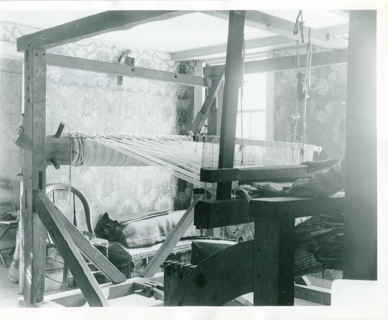 Big loom now in Old Stone House (Henry Whitfield House)