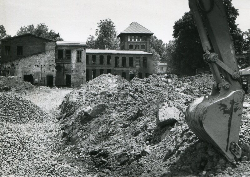 Rubble Piles Behind Original Foundry Building