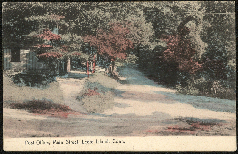 Post Office, Main Street, Leete Island Postcard