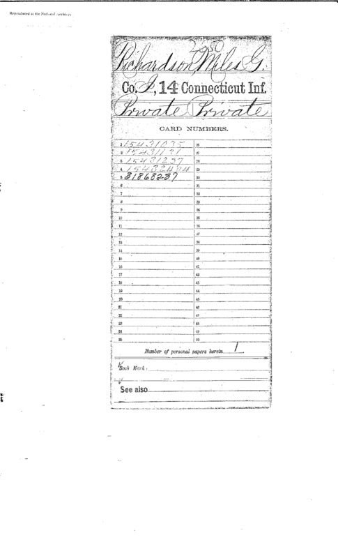 Compiled military service records of Miles G. Richardson
