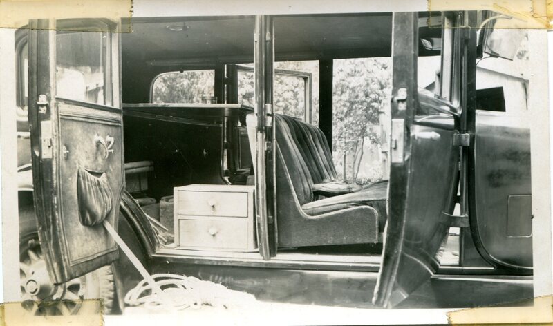 Interior of Charles Hubbard's car