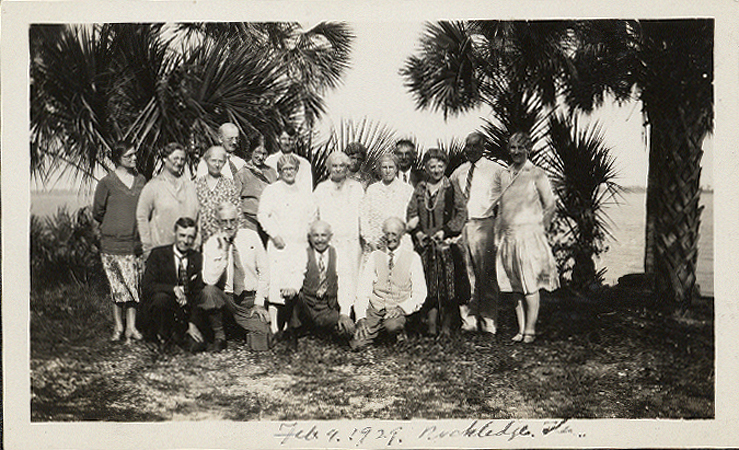 Guilford people visiting Rockledgy, Florida. 1929