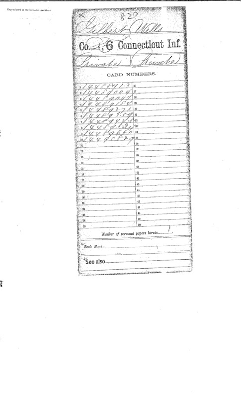 Compiled military service records of Wells Gilbert