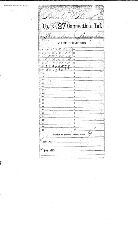 Compiled military service record of Samuel Fowler II