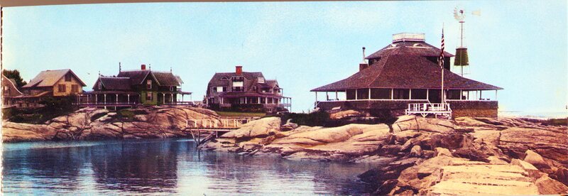 Sachem's Head Homes and Yacht Club Panoramic Postcard