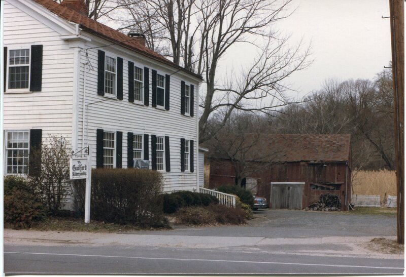 Guilford Silversmiths and barn in the Samuel Shelley house, 1139 Boston Post Rd. March 19, 1985