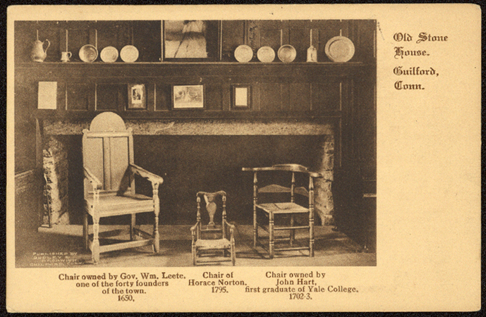 Old Stone House Interior Postcard