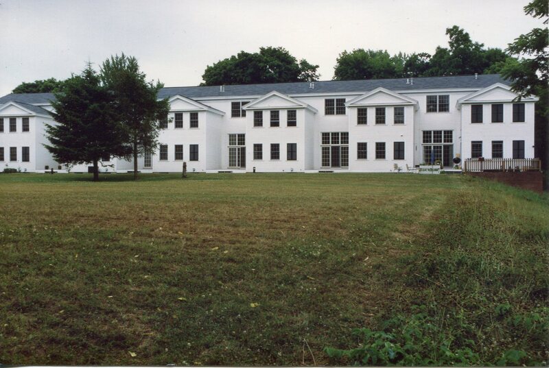 Back Façade and Yards of Townhouses