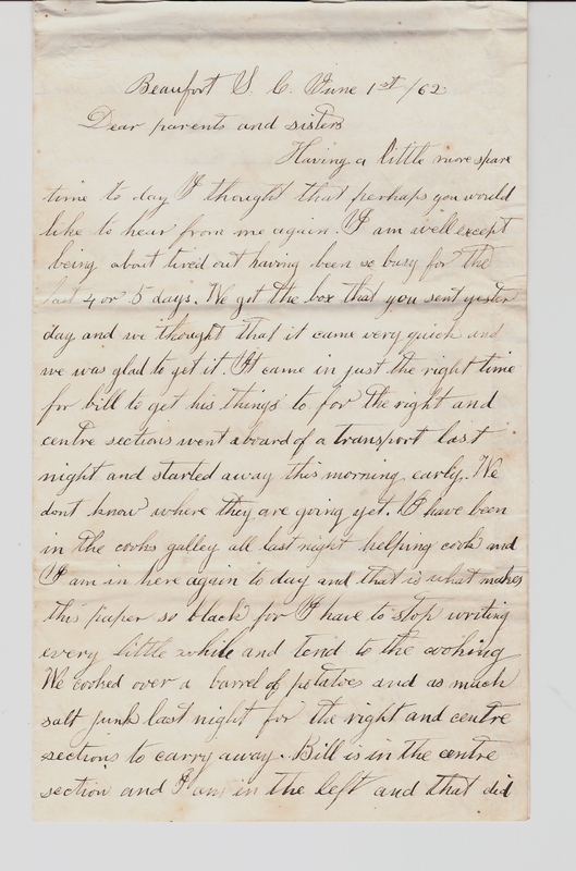Elias Norton Letter, June 1, 1862