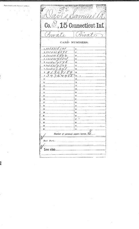 Compiled military service records of Samuel R. Davis