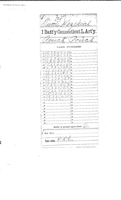 Compiled military service records of Hezekiah Tuttle