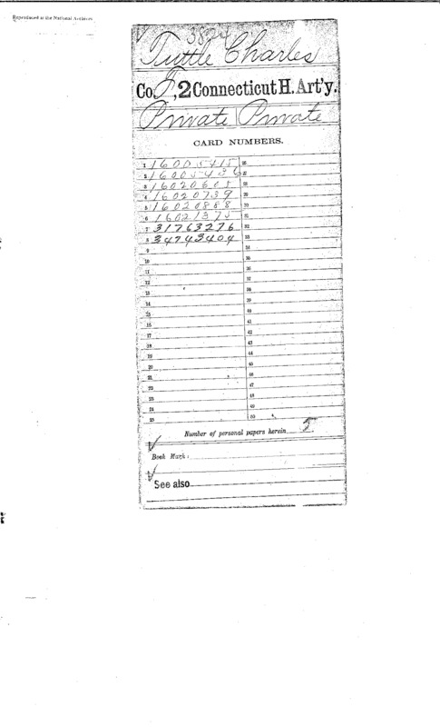 Compiled military service records of Charles Tuttle