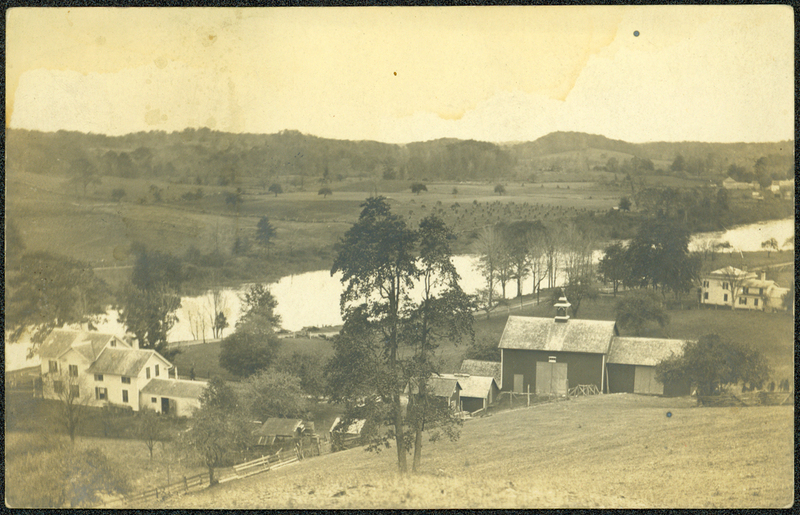 Postcard showing a view of Harold Chittenden's Farm