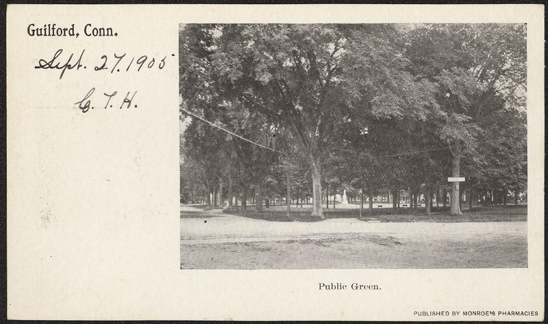 Guilford Green Postcard, 1905