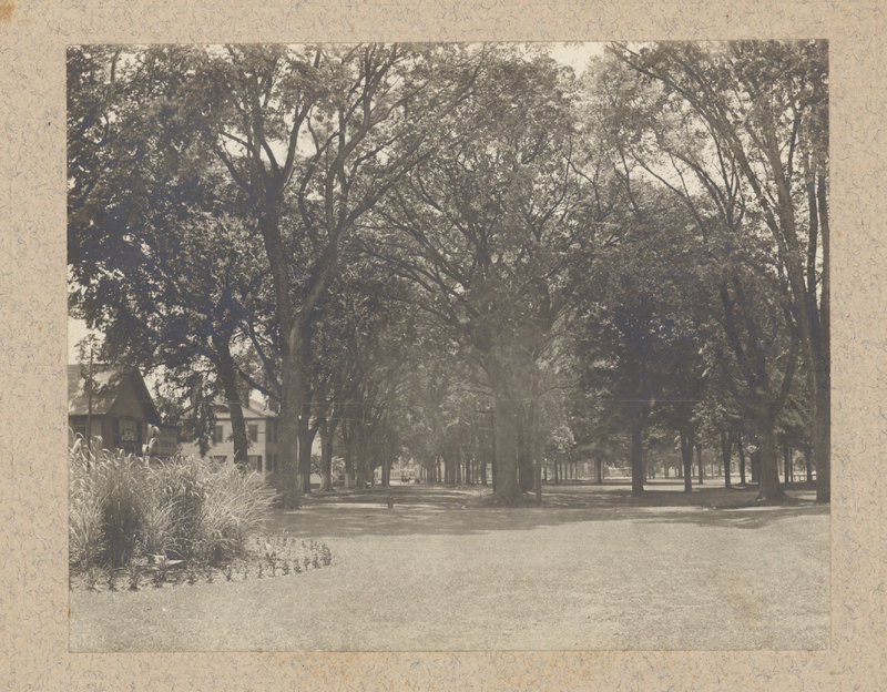 Guilford Green northeast corner at intersection of Broad and Park Streets, looking south on Park Street