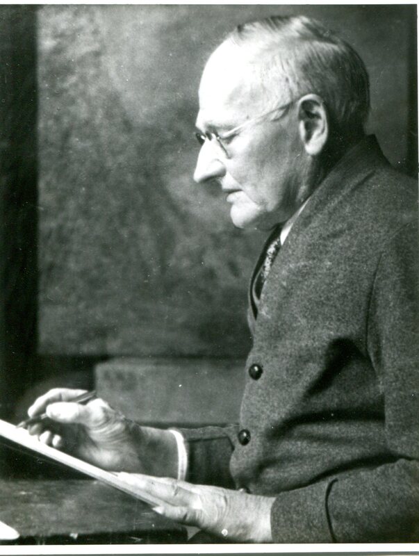 Charles Hubbard sketching