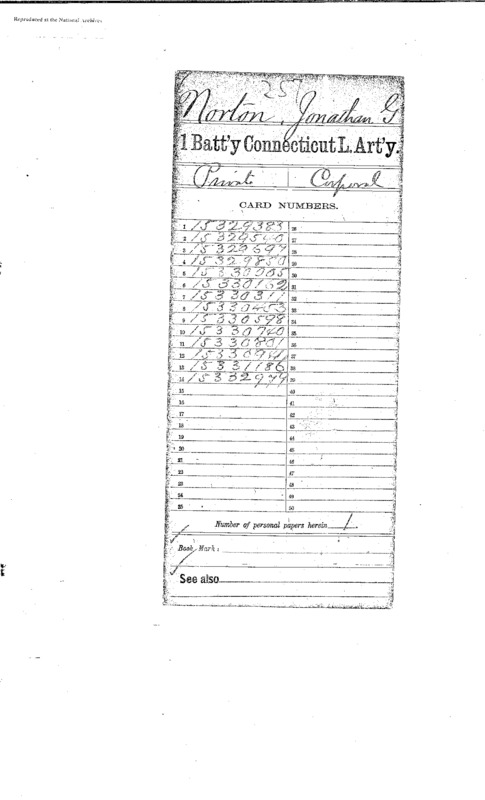 Compiled military service records of Jonathan G. Norton