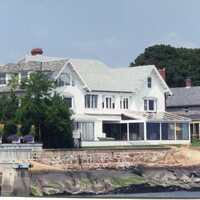 Prospect Avenue, Sachem's Head, Anchorage house, view from water, demolished October 2001, taken August 2001.jpg